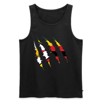 Zimbabwe - Men's Premium Organic Tank Top - black - Front - AI Model Male 178 light (178cm)