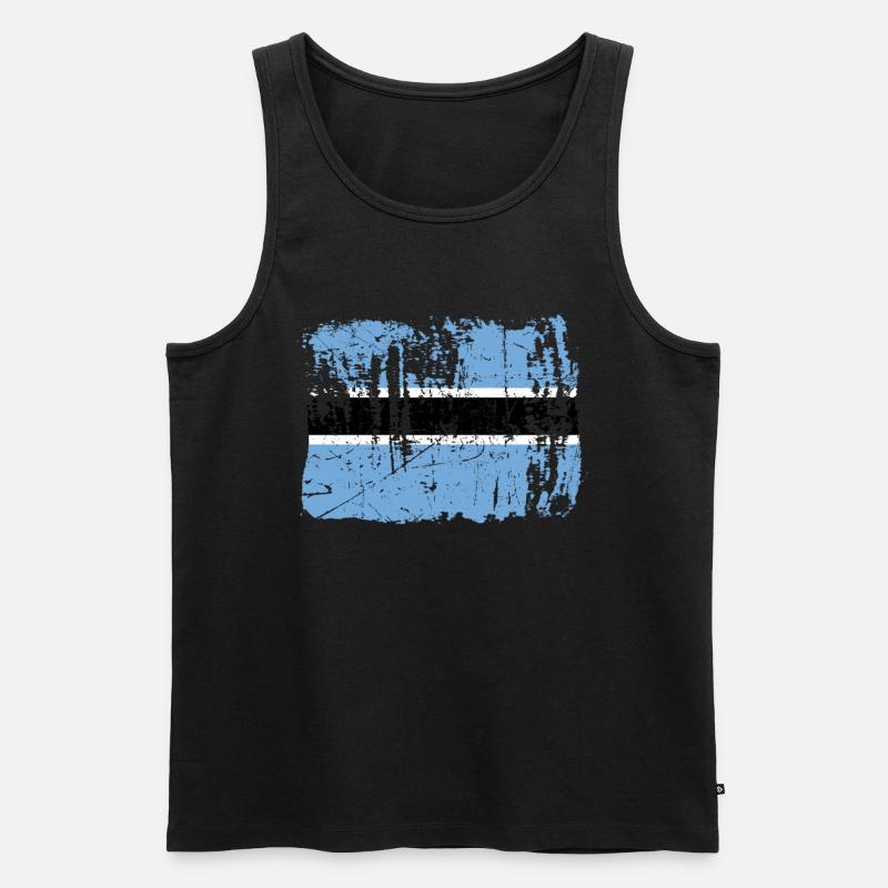 Botswana - Männer Premium Bio Tank Top - Schwarz