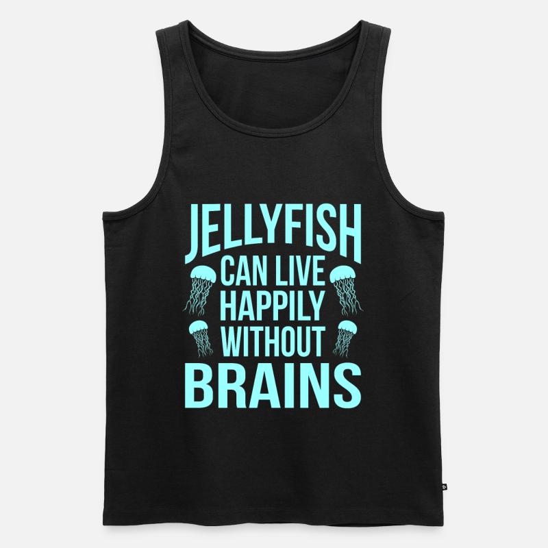 Qualle - Männer Premium Bio Tank Top - Schwarz