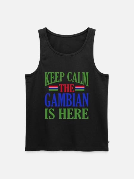 Gambia - Männer Premium Bio Tank Top - Schwarz