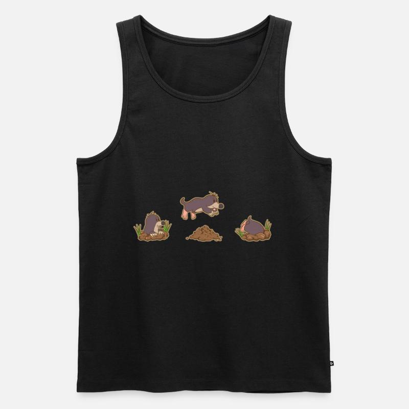 Maulwurf Springen - Männer Premium Bio Tank Top - Schwarz