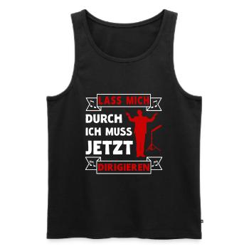 Dirigent Dirigieren Chor Orchester Musik Spruch - Männer Premium Bio Tank Top - Schwarz - Vorne - AI Model Male 178 light (178cm)