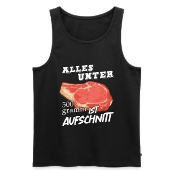 Fleisch - Männer Premium Bio Tank Top - Schwarz - Vorne - AI Model Male 178 light (178cm)