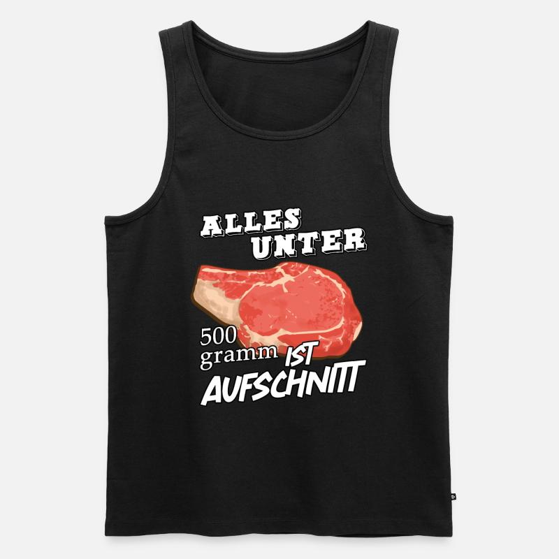 Fleisch - Männer Premium Bio Tank Top - Schwarz