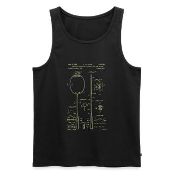 Lustiger Pickleball Badminton Federball - Männer Premium Bio Tank Top - Schwarz - Vorne - AI Model Male 178 light (178cm)