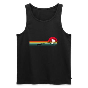 Lustiger Pickleball Badminton Federball - Männer Premium Bio Tank Top - Schwarz - Vorne - AI Model Male 178 light (178cm)