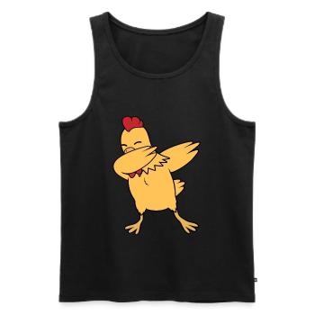 Poulet - Débardeur bio Premium Homme - noir - Devant - Michal (187cm)