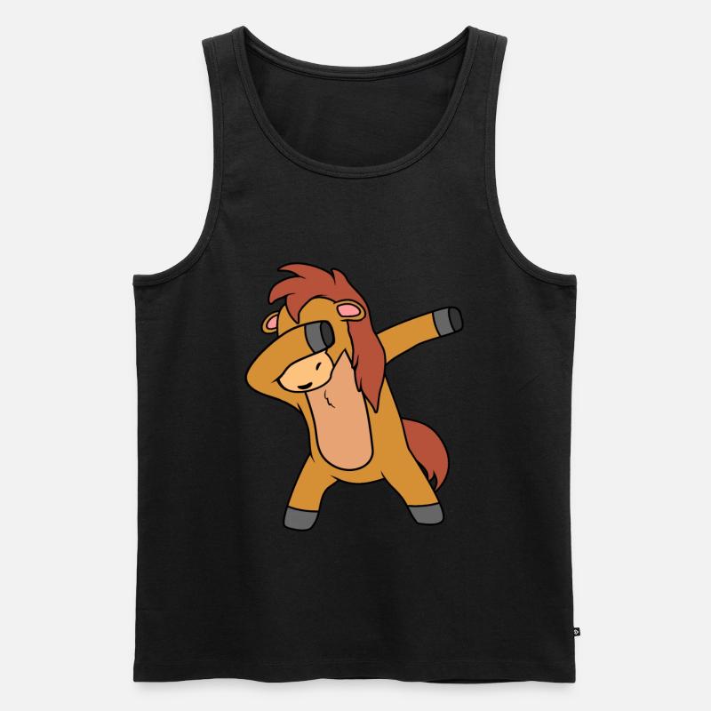 Pferd - Männer Premium Bio Tank Top - Schwarz