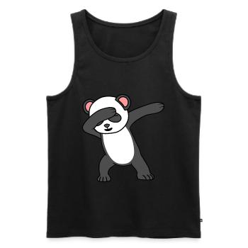 Panda - Débardeur bio Premium Homme - noir - Devant - Michal (187cm)