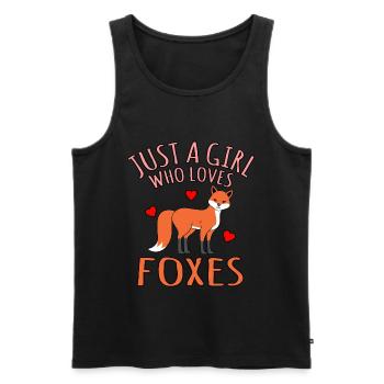 Fox - Men's Premium Organic Tank Top - black - Front - AI Model Male 178 light (178cm)