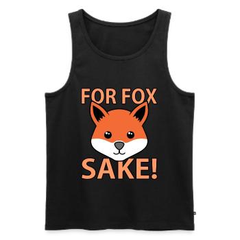 Fox - Men's Premium Organic Tank Top - black - Front - AI Model Male 178 light (178cm)