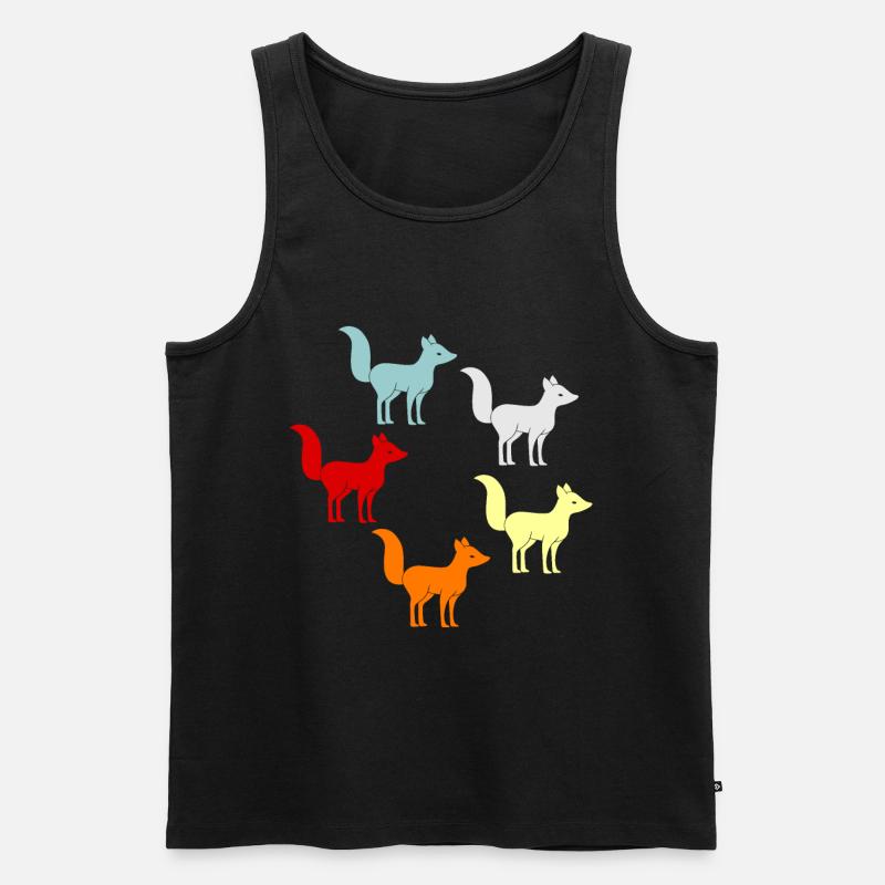 Fuchs - Männer Premium Bio Tank Top - Schwarz