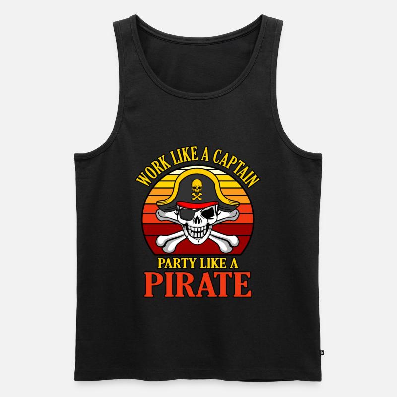 Pirat - Männer Premium Bio Tank Top - Schwarz