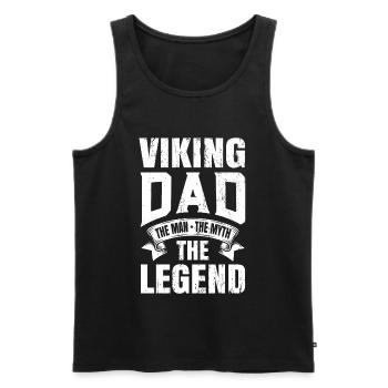 Wikinger - Männer Premium Bio Tank Top - Schwarz - Vorne - AI Model Male 178 light (178cm)