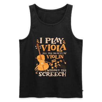I play viola - Men's Premium Organic Tank Top - black - Front - Michal (187cm)
