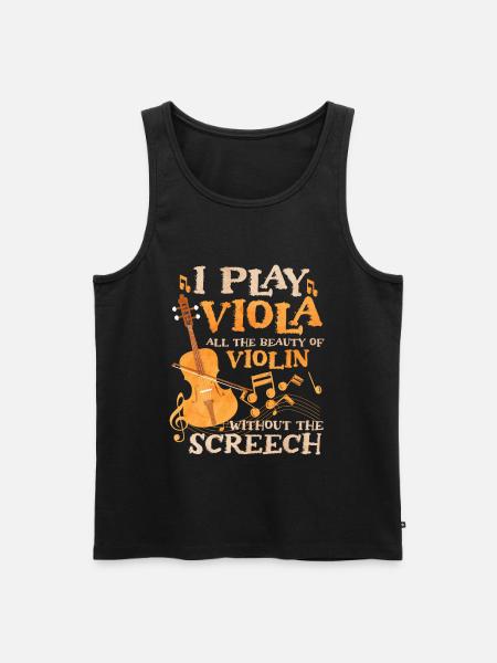 I play viola - Men's Premium Organic Tank Top - black