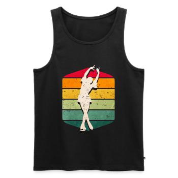 Eiskunstlauf - Männer Premium Bio Tank Top - Schwarz - Vorne - AI Model Male 178 light (178cm)