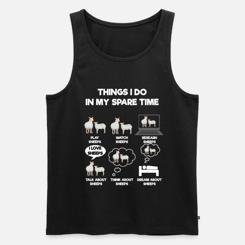Schaf - Männer Premium Bio Tank Top - Schwarz