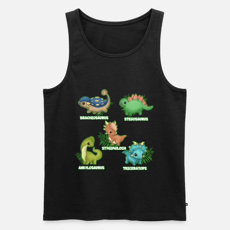 Dinosaurier - Männer Premium Bio Tank Top - Schwarz