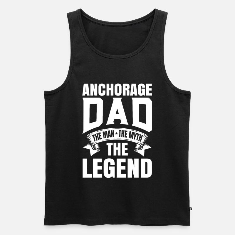 Anchorage - Männer Premium Bio Tank Top - Schwarz