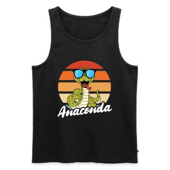 Anaconda sunglasses - Men's Premium Organic Tank Top - black - Front - AI Model Male 178 light (178cm)