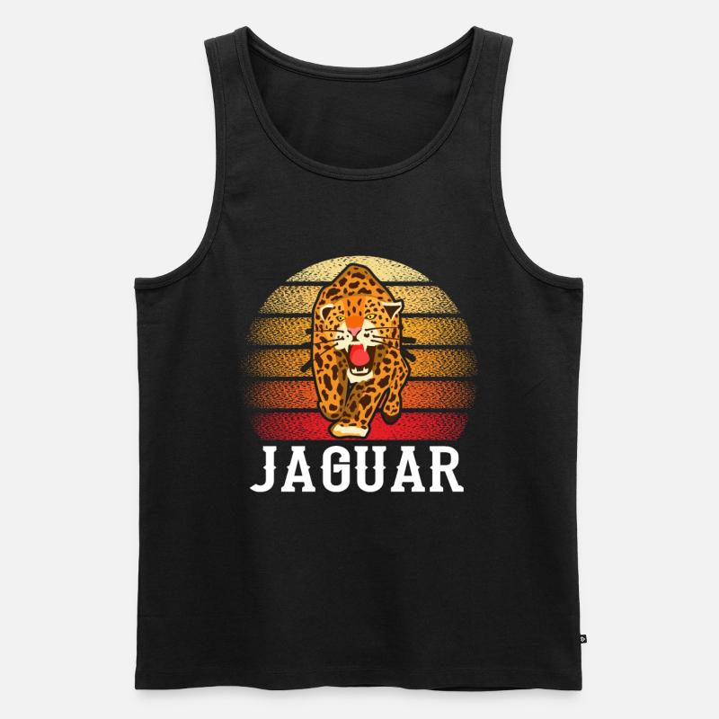 Jaguar - Männer Premium Bio Tank Top - Schwarz