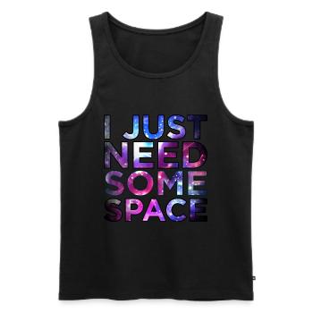 Space - Men's Premium Organic Tank Top - black - Front - AI Model Male 178 light (178cm)
