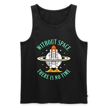 Space - Men's Premium Organic Tank Top - black - Front - AI Model Male 178 light (178cm)