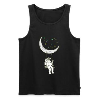 Space - Men's Premium Organic Tank Top - black - Front - AI Model Male 178 light (178cm)