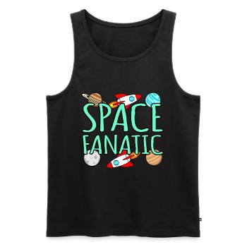 Space - Men's Premium Organic Tank Top - black - Front - AI Model Male 178 light (178cm)