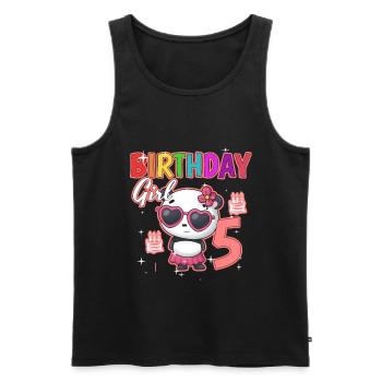 Geburtstag 5 - Männer Premium Bio Tank Top - Schwarz - Vorne - AI Model Male 178 light (178cm)