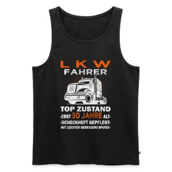 LKW Fahrer - Trucker Lastwagenfahrer - Männer Premium Bio Tank Top - Schwarz - Vorne - Michal (187cm)