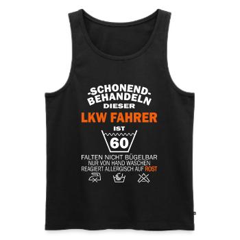 LKW Fahrer - Trucker Lastwagenfahrer - Männer Premium Bio Tank Top - Schwarz - Vorne - Michal (187cm)