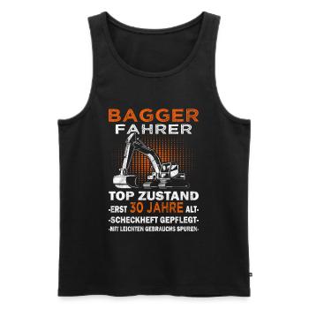 Baggerfahrer Top Zusand - Bagger Baggerführer - Männer Premium Bio Tank Top - Schwarz - Vorne - AI Model Male 178 light (178cm)