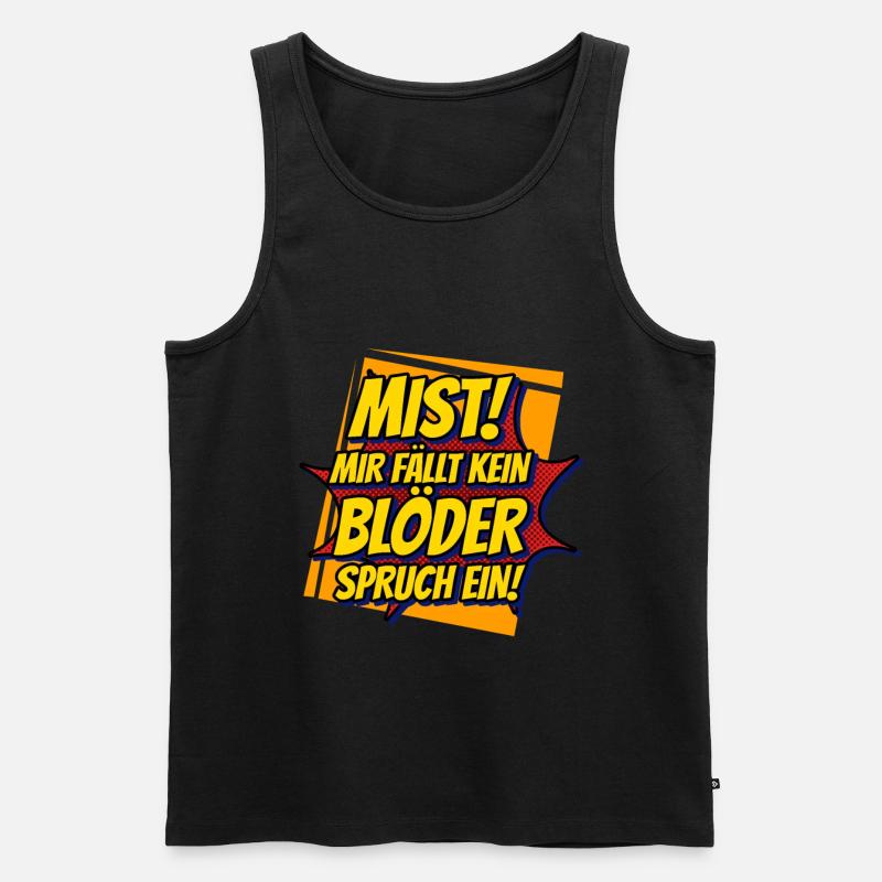 Lustiger Spruch - Männer Premium Bio Tank Top - Schwarz