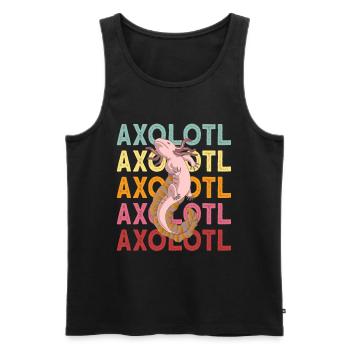 Axolotl - Men's Premium Organic Tank Top - black - Front - Michal (187cm)