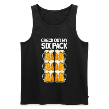 Bier - Männer Premium Bio Tank Top - Schwarz - Vorne - AI Model Male 178 light (178cm)