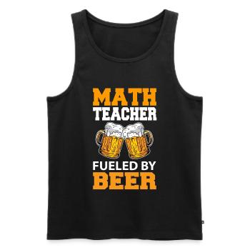 Professeur de mathématiques Bière - Débardeur bio Premium Homme - noir - Devant - Michal (187cm)