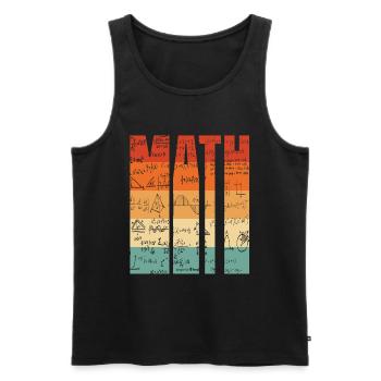 Mathematics - Men's Premium Organic Tank Top - black - Front - AI Model Male 178 light (178cm)