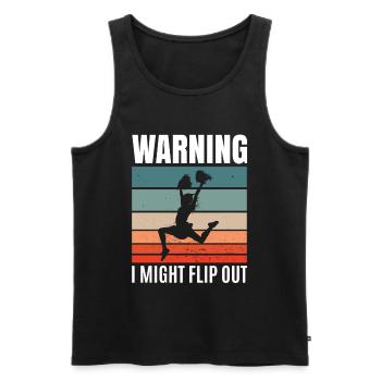 Cheerleading - Men's Premium Organic Tank Top - black - Front - Michal (187cm)