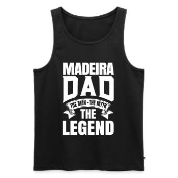 Madeira father gift - Men's Premium Organic Tank Top - black - Front - Michal (187cm)