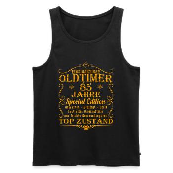 85. Geburtstag Mann Männer 85 Jahre Geschenk - Männer Premium Bio Tank Top - Schwarz - Vorne - AI Model Male 178 light (178cm)