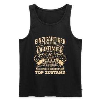 50. Geburtstag Mann Männer 50 Jahre Geschenk - Männer Premium Bio Tank Top - Schwarz - Vorne - Michal (187cm)