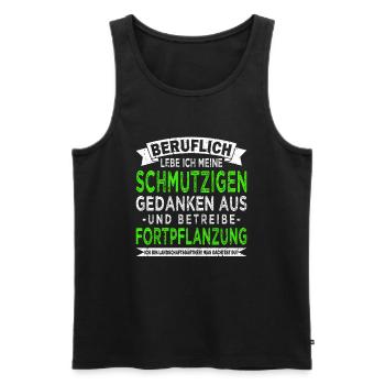 Landschaftsgärtner Gartenbau Schrebergarten - Männer Premium Bio Tank Top - Schwarz - Vorne - AI Model Male 178 light (178cm)
