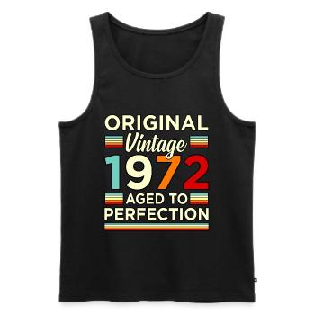 Geburtstag Original Jahrgang 1972 - Männer Premium Bio Tank Top - Schwarz - Vorne - AI Model Male 178 light (178cm)