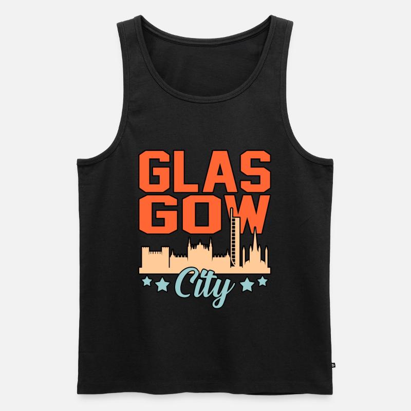 Stolzes Geschenk Der Stadt Glasgow - Männer Premium Bio Tank Top - Schwarz