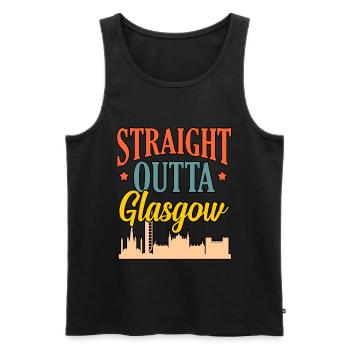 Glasgow Ecosse Cadeau - Débardeur bio Premium Homme - noir - Devant - AI Model Male 178 light (178cm)