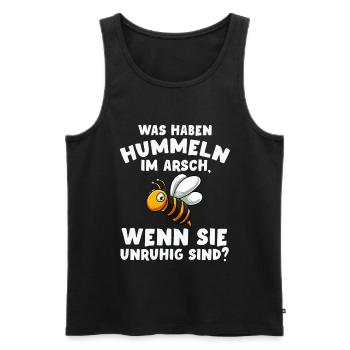 Hummeln - Männer Premium Bio Tank Top - Schwarz - Vorne - Michal (187cm)
