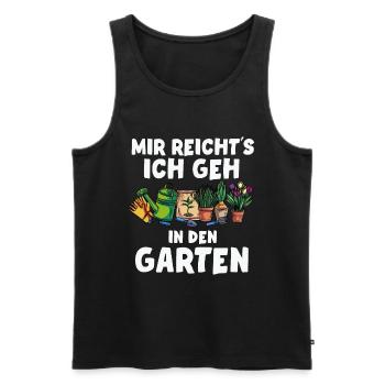 Meine Komfortzone Garten Gartenarbeit - Männer Premium Bio Tank Top - Schwarz - Vorne - AI Model Male 178 light (178cm)