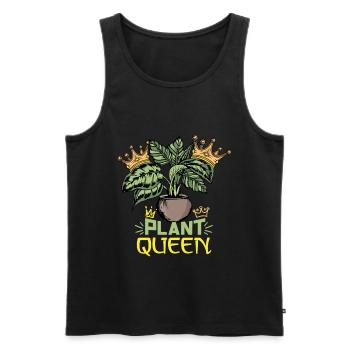 Amateur de plantes de panier marante Calathea plante - Débardeur bio Premium Homme - noir - Devant - Michal (187cm)